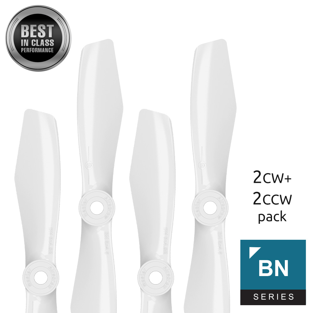 5x4.5 BN-FPV Bullnose Propeller Set 4x White-2