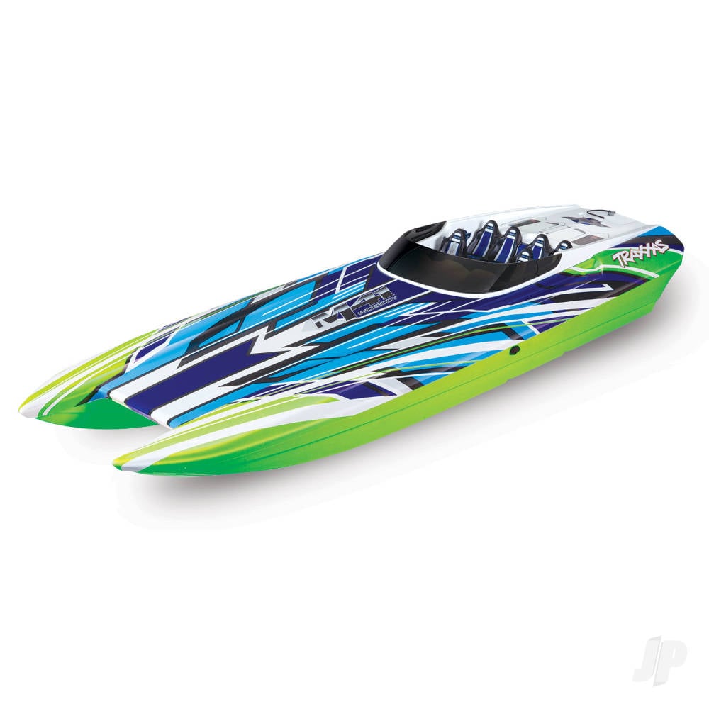 GreenX DCB M41 Widebody 1:10 40in Brushless Electric Catamaran Race Boat (+ TQi 2-ch, TSM, VXL-6s Marine, Velineon 540XL)