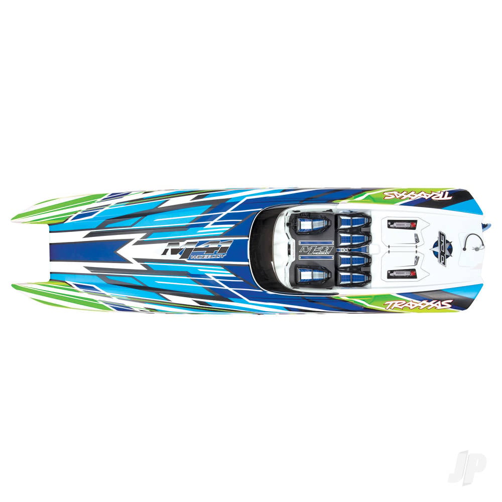 GreenX DCB M41 Widebody 1:10 40in Brushless Electric Catamaran Race Boat (+ TQi 2-ch, TSM, VXL-6s Marine, Velineon 540XL)-3