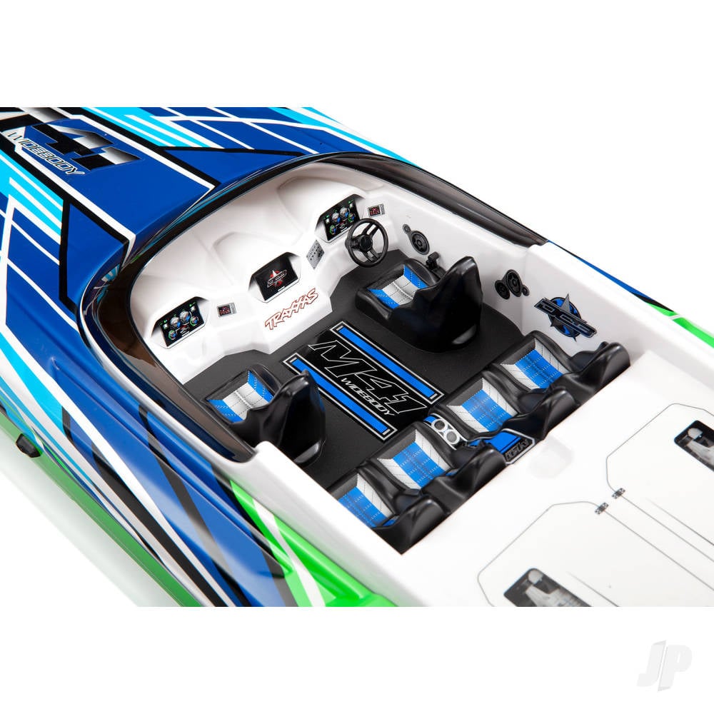GreenX DCB M41 Widebody 1:10 40in Brushless Electric Catamaran Race Boat (+ TQi 2-ch, TSM, VXL-6s Marine, Velineon 540XL)-6