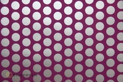 2m-oracover-fun-1-polkadots-fluorescent-violet-silver-60cm-width