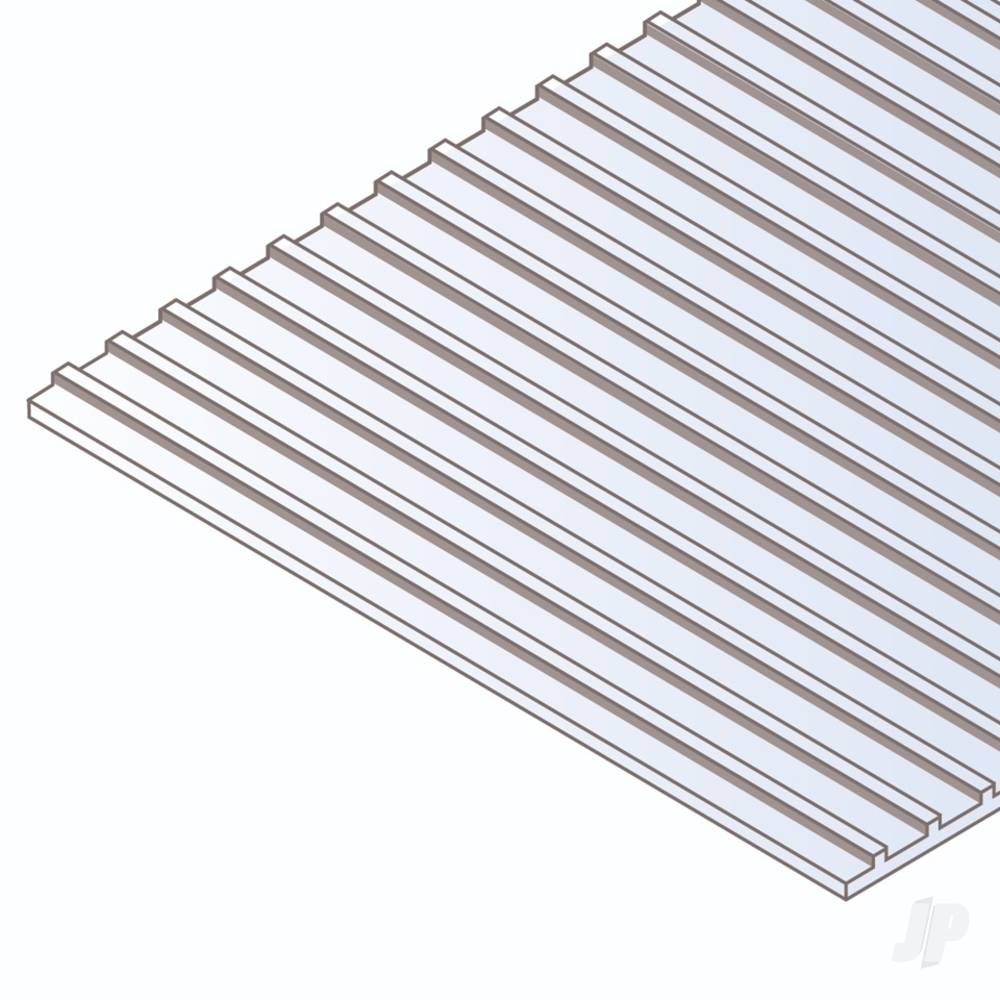 6x12in (15x30cm) Seam Roofing Sheet .040in (1.0mm) Thick 1/2in Groove Spacing (1 Sheet per pack)
