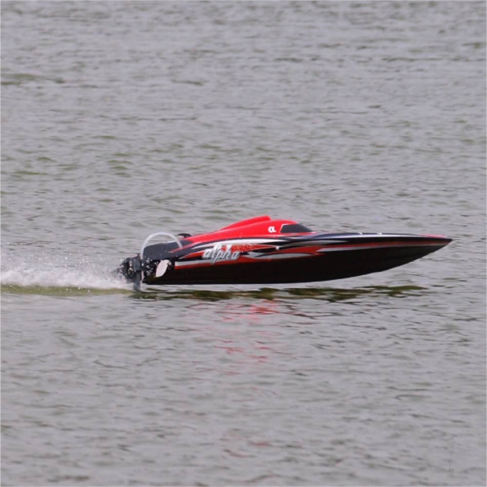 Alpha Brushless Boat 2.4GHz ARTR, Red-10
