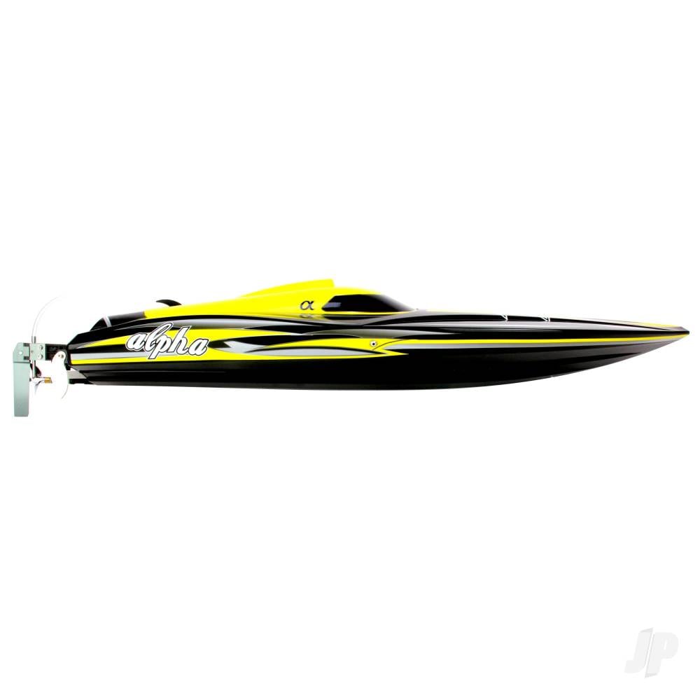 Alpha Brushless Boat 2.4GHz ARTR, Yellow-2