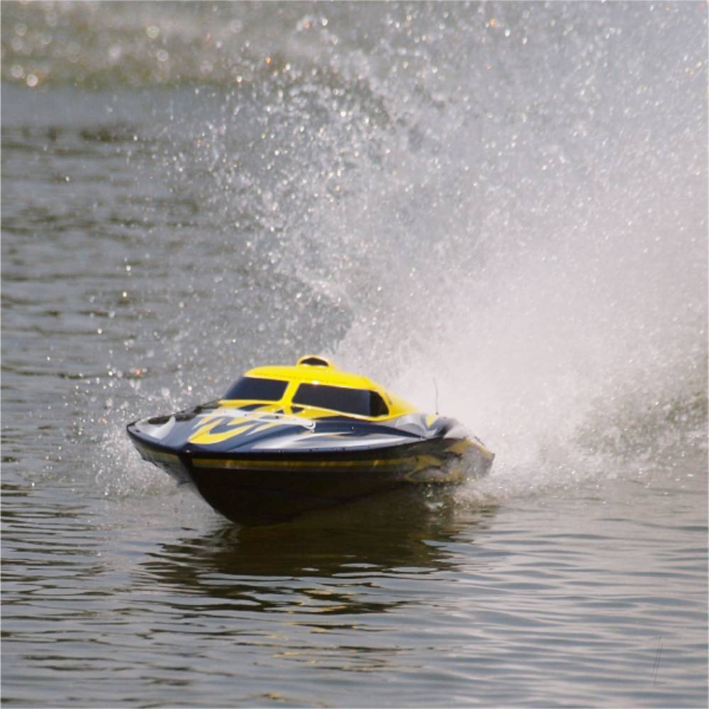 Alpha Brushless Boat 2.4GHz ARTR, Yellow-9