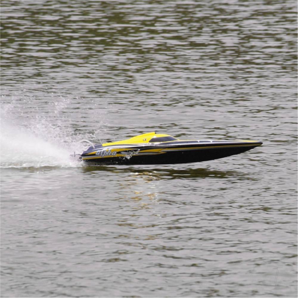 Alpha Brushless Boat 2.4GHz ARTR, Yellow-10