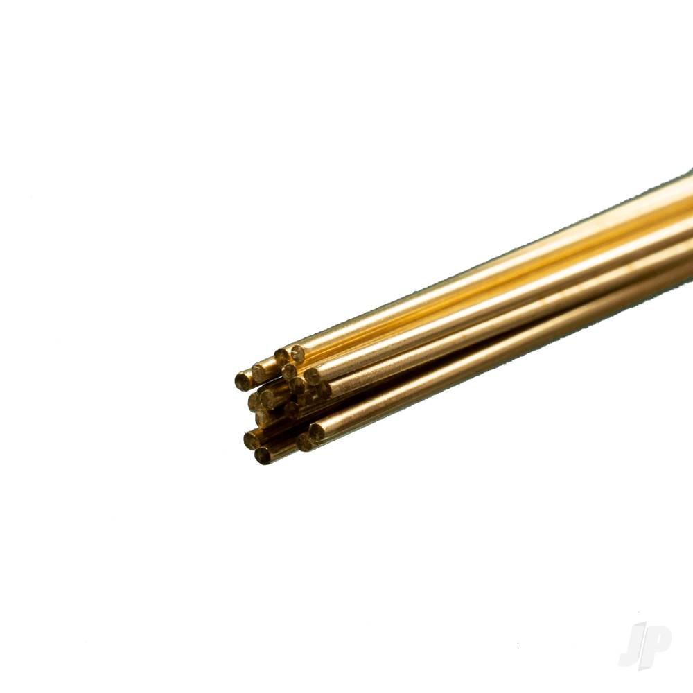 1.5mm Brass Round Rod (1m long) (3 per Item) (Bulk Pack of 5 Items)