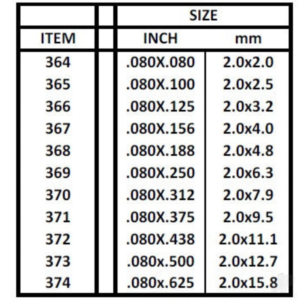 24in (60cm) Strip .100x.625in (50 per pack)-6