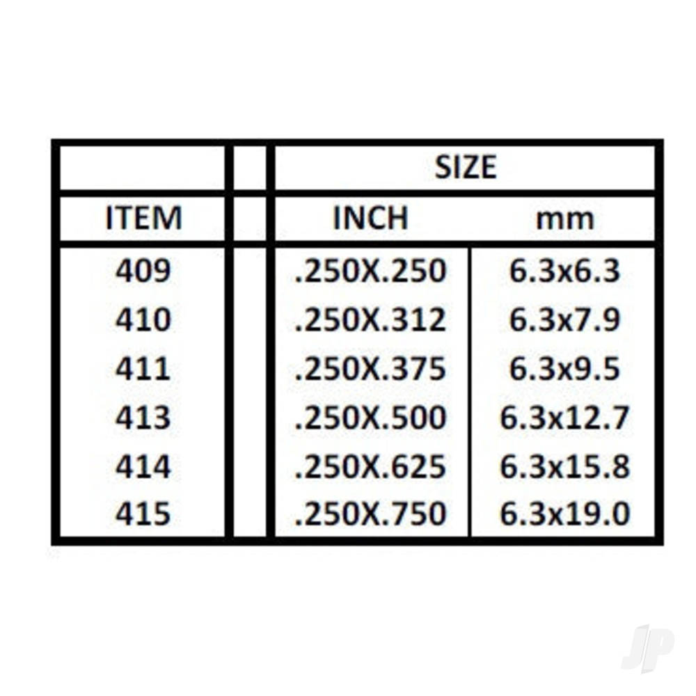 24in (60cm) Strip .100x.125in (50 per pack)-9