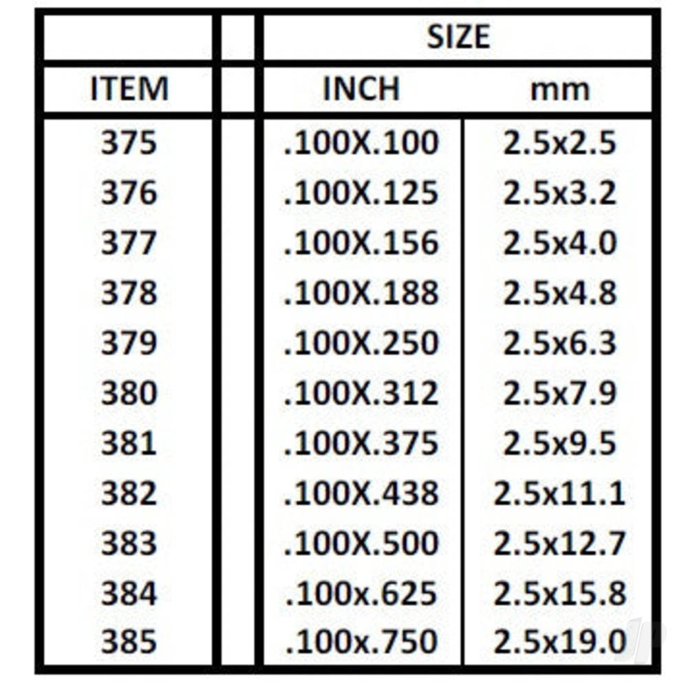 24in (60cm) Strip .100x.438in (6 per pack)-7