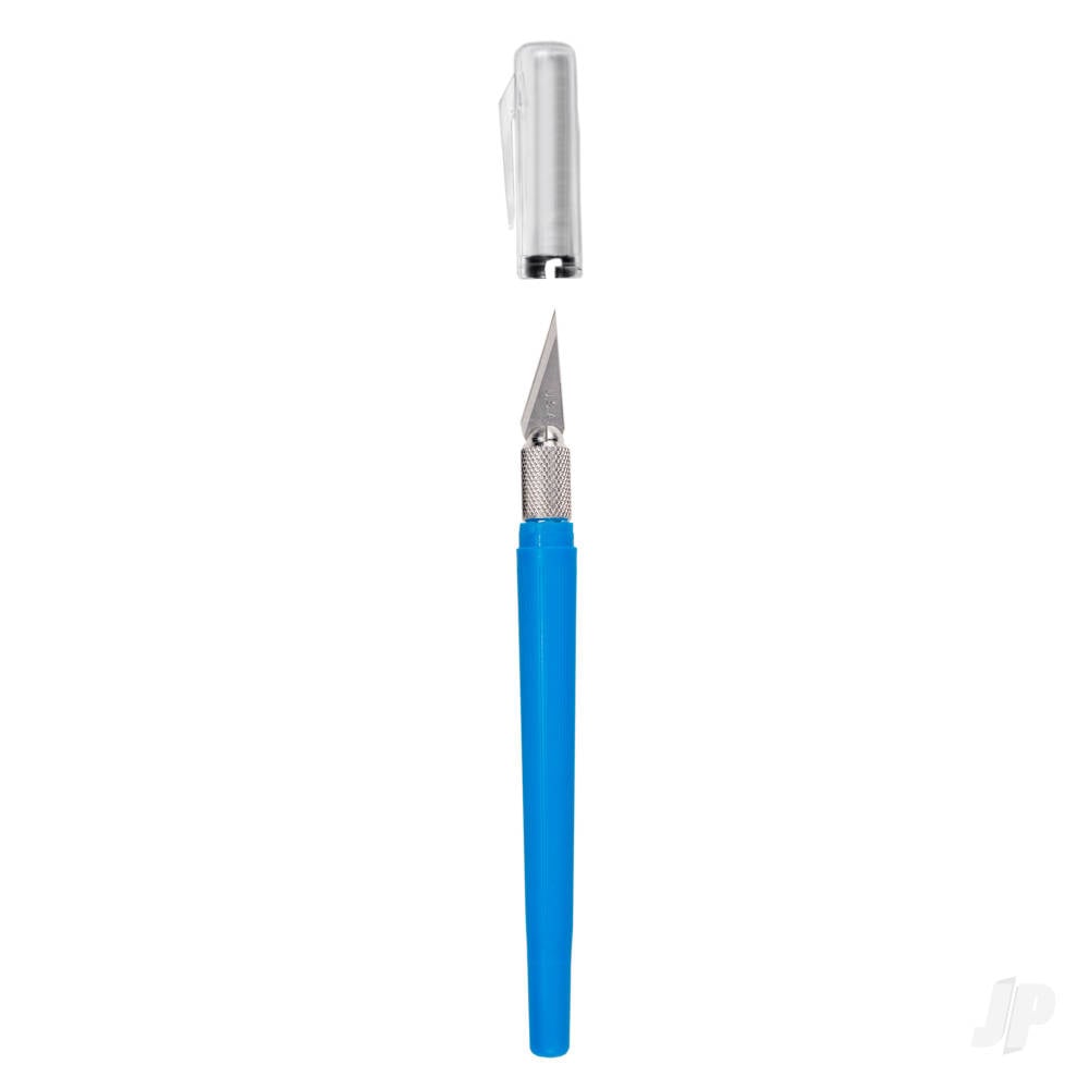 K40 Pocket Clip-on Knife with Twist-off Cap, Blue (Carded)-2