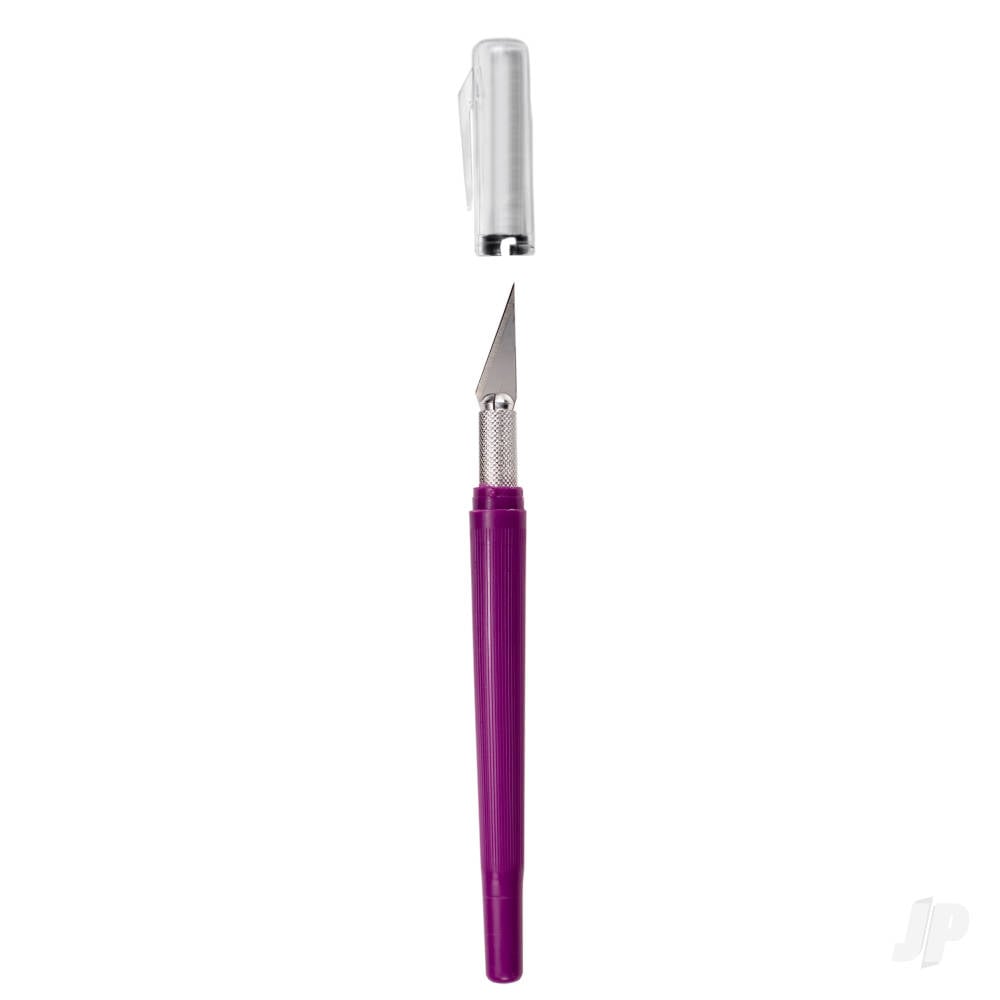 K40 Pocket Clip-on Knife with Twist-off Cap, Purple (Carded)-2