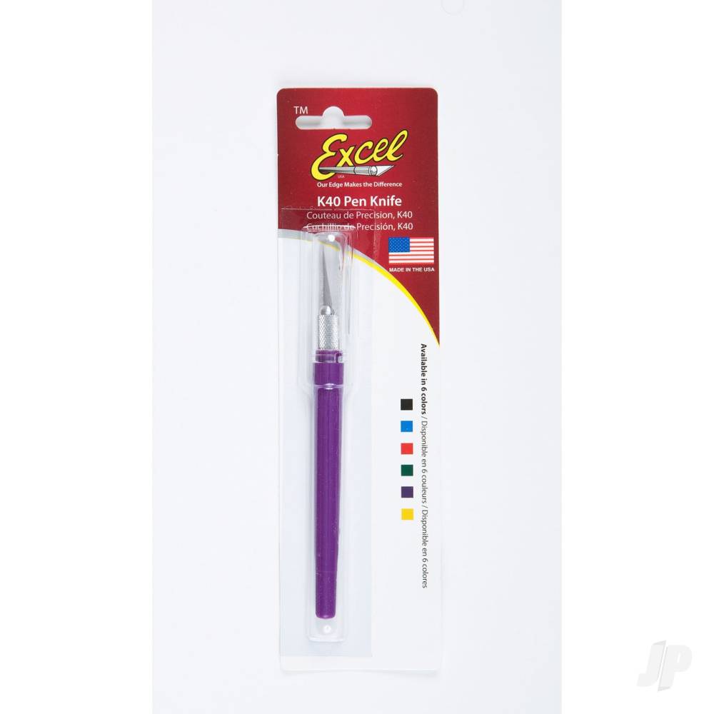 K40 Pocket Clip-on Knife with Twist-off Cap, Purple (Carded)-3
