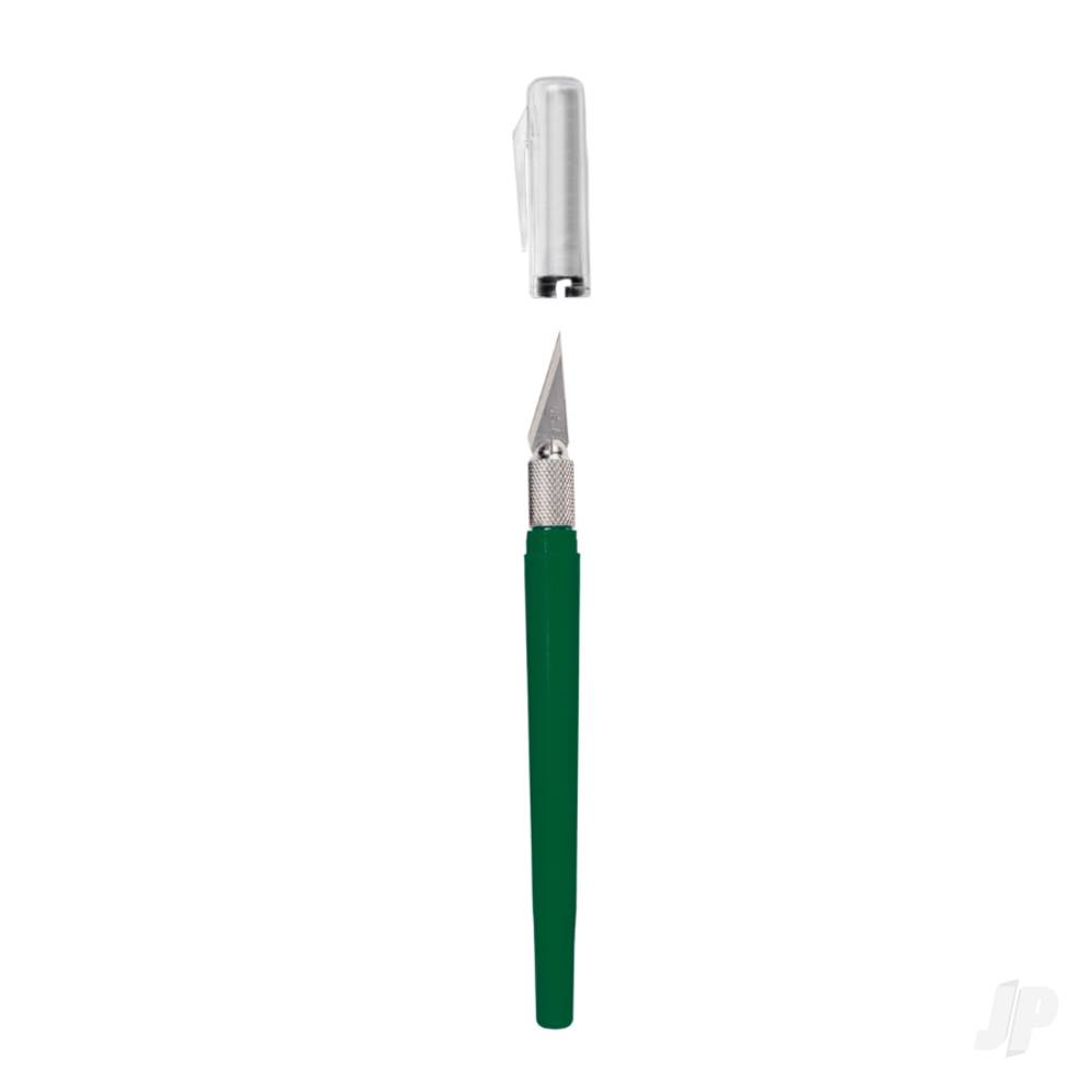 K40 Pocket Clip-on Knife with Twist-off Cap, Green (Carded)-3