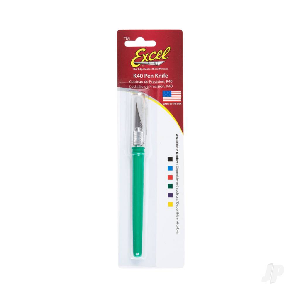 K40 Pocket Clip-on Knife with Twist-off Cap, Green (Carded)-4
