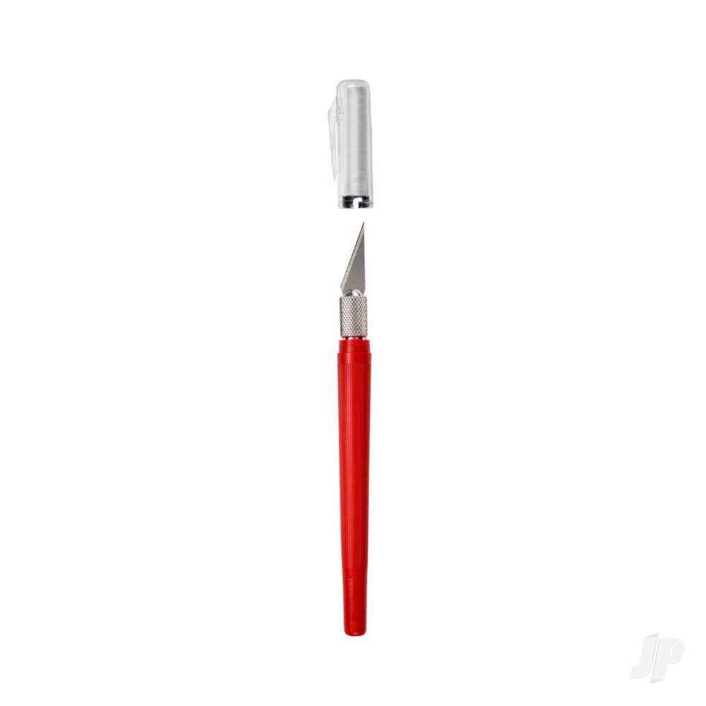 K40 Pocket Clip-on Knife with Twist-off Cap, Red (Carded)-3
