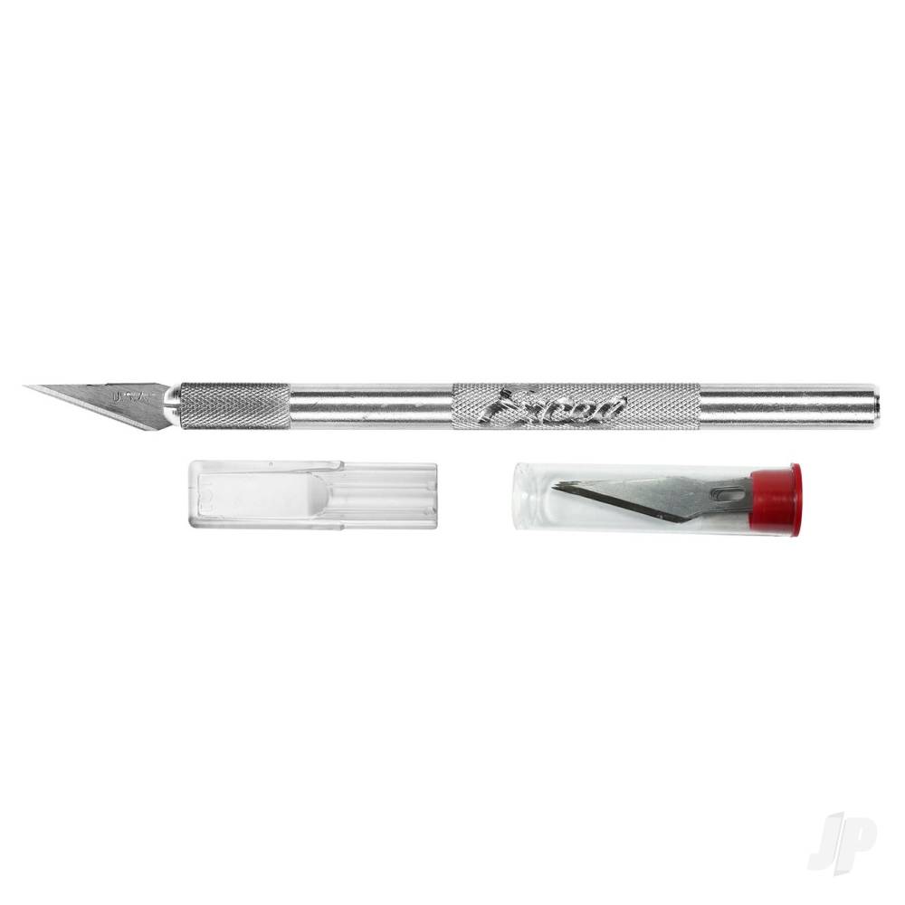 K1 Knife, Light Duty Round Aluminium with Safety Cap, 5x #11 Blades (Carded)-4