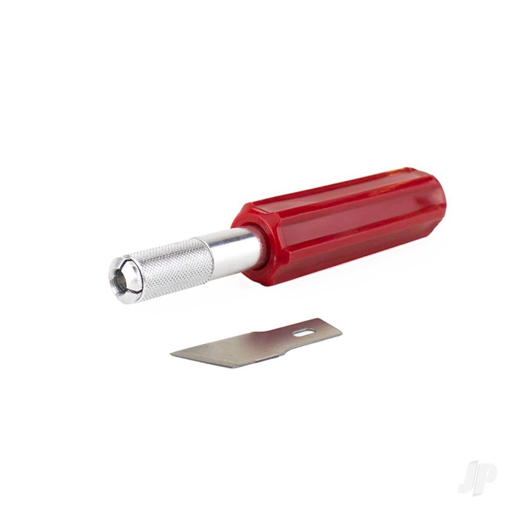 K5 Knife, Heavy Duty Red Plastic Handle with Safety Cap (Carded)-5