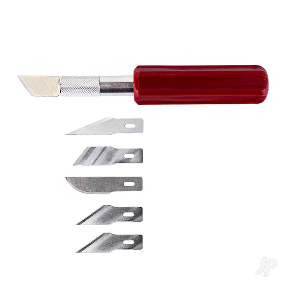 K5 Knife, Heavy Duty Red Plastic Handle with Safety Cap (Carded)-7