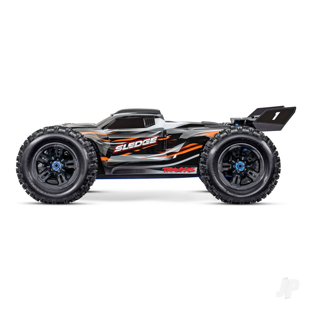 Orange, Sledge 1:8 4WD Brushless Electric Monster Truck (+ TQi 2-ch, TSM, VXL-6S)-4