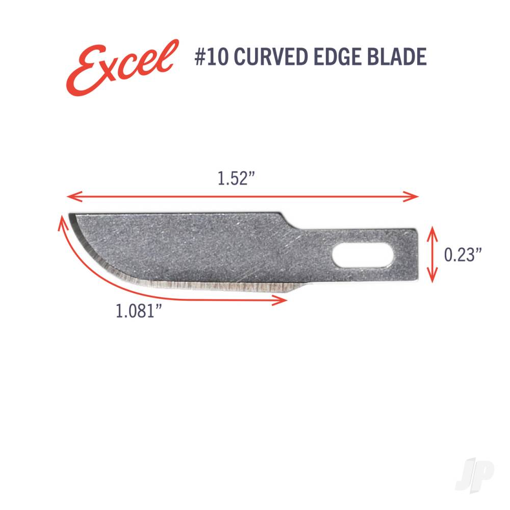 #10 Curved Edge Blade, Shank 0.25" (0.58 cm) (5 pcs) (Carded)-3