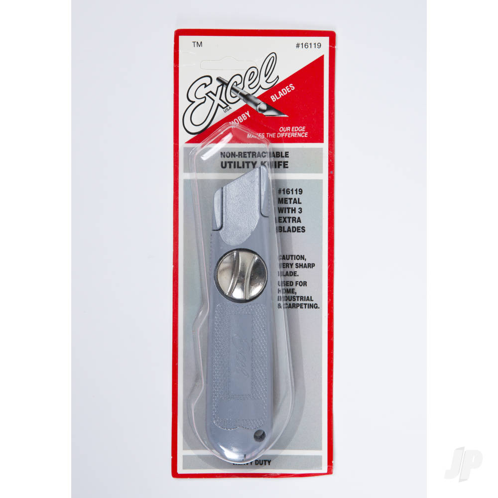 K9 Metal Utility Knife, Non-Retractable (3x Blades) (Carded)-5