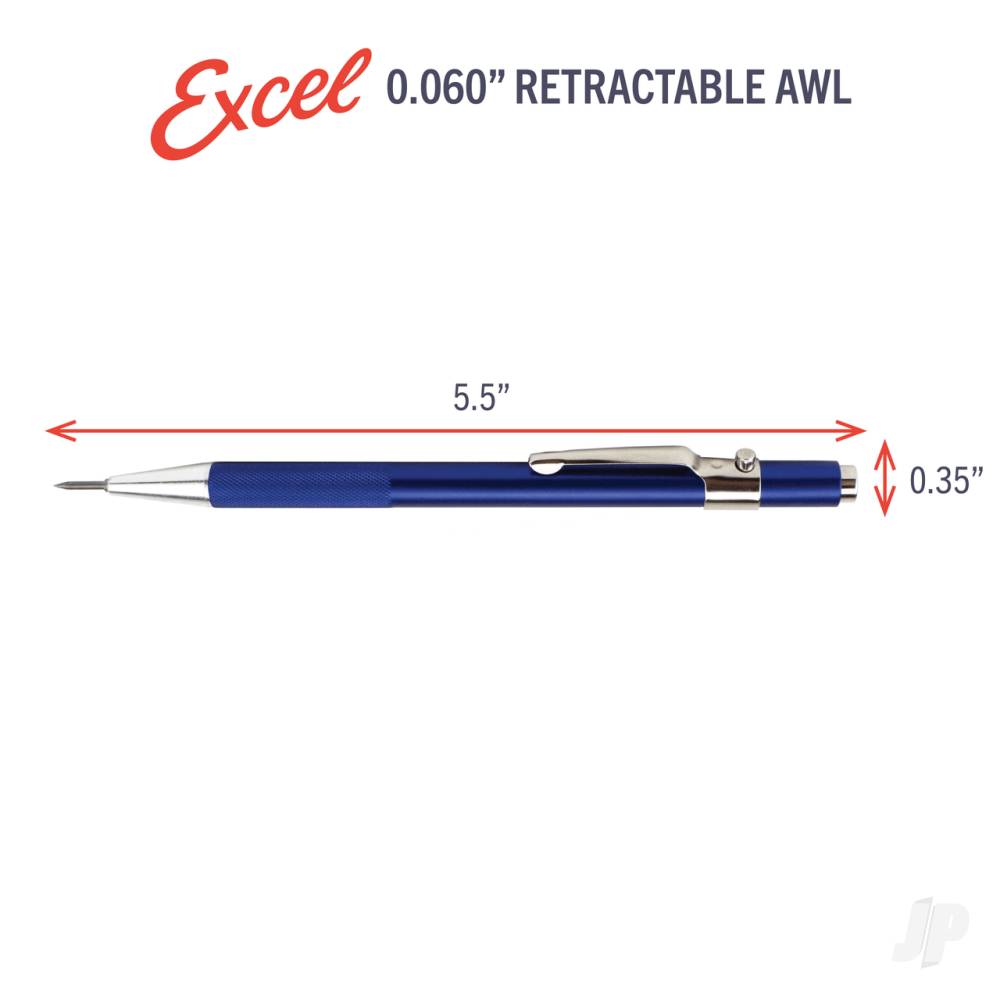 Retractable Air Release Awl, Blue - 0.060in (Carded)-3