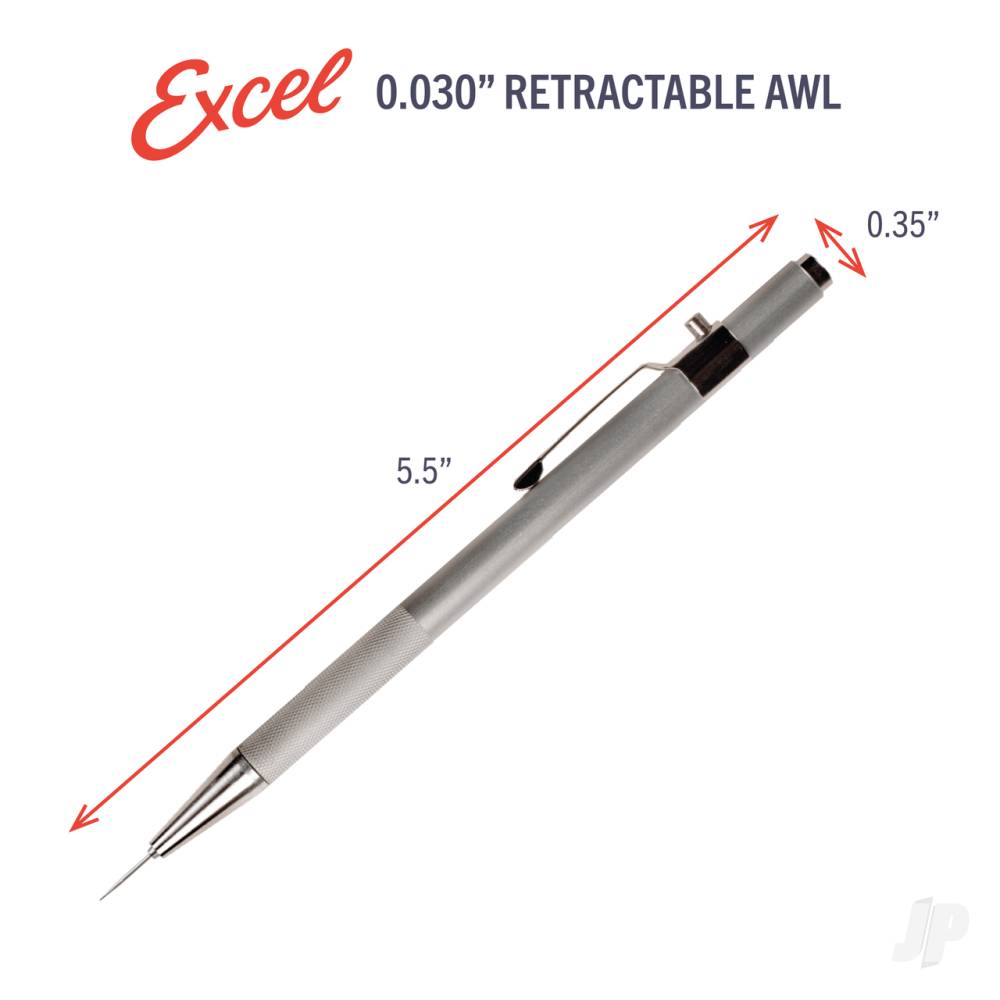 Retractable Air Release Awl, Silver - 0.030in (Carded)-3