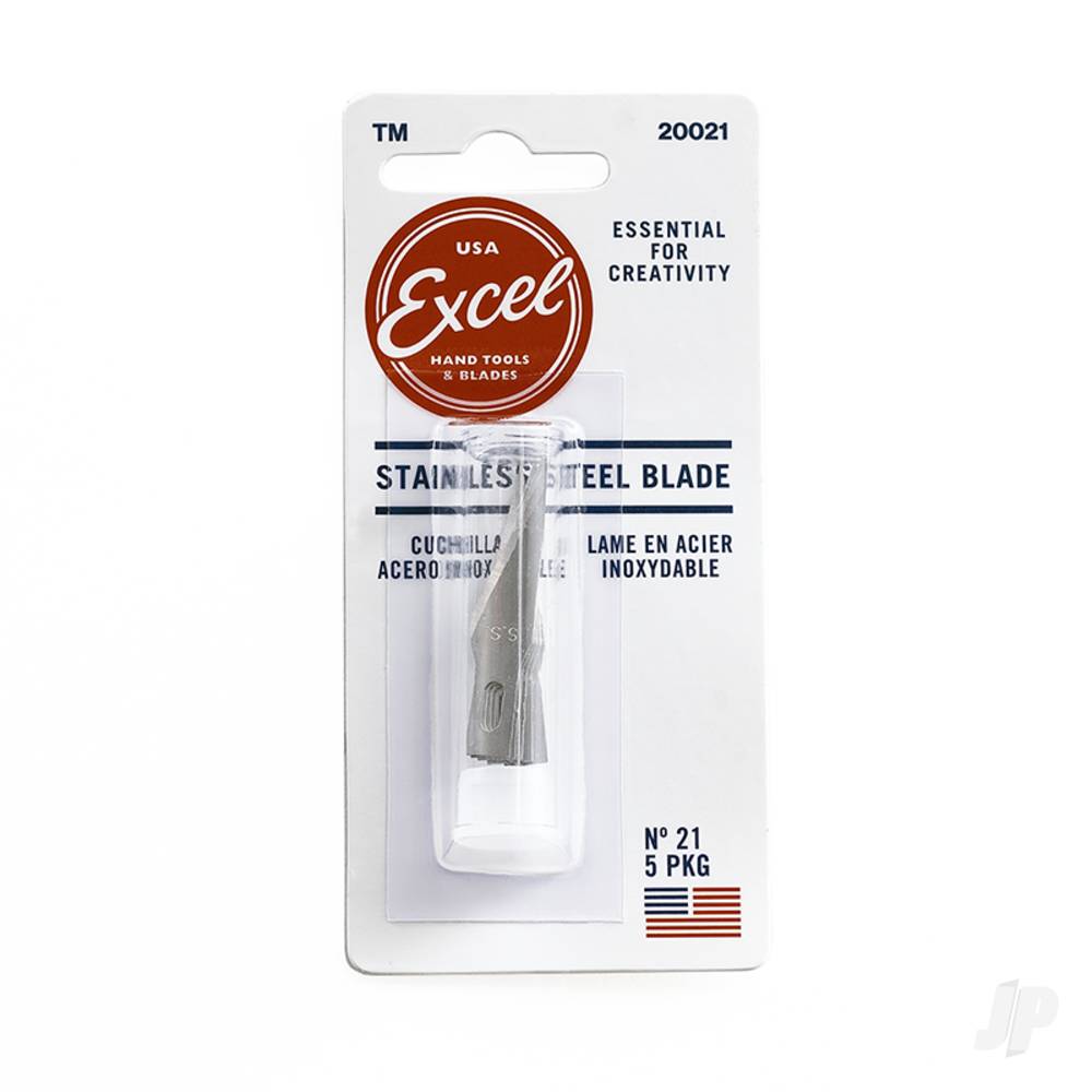 #21 Stainless Steel Blade, Shank 0.25" (0.58 cm) (5 pcs) (Carded)-8