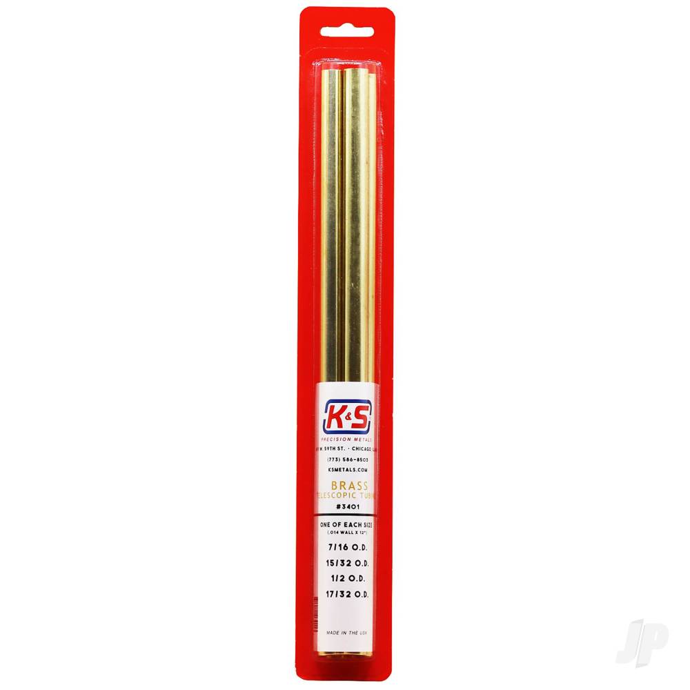 Brass Telescopic Tubing Assortment (Medium) (12in long) (4 pcs)-3