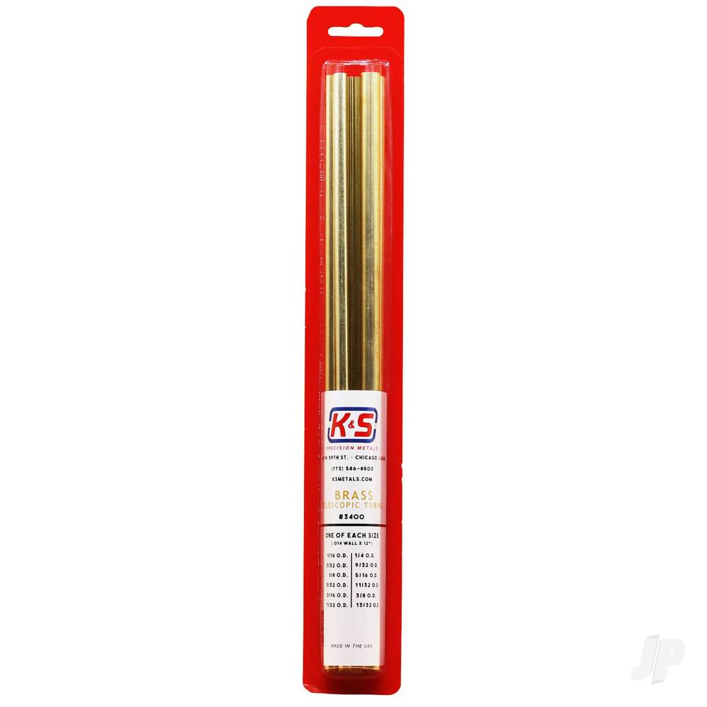 Brass Telescopic Tubing Assortment (Small) (12in long) (12 pcs)-3