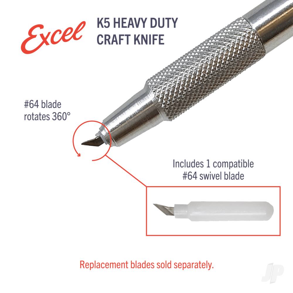 K4 Swivel Knife, 360deg Aluminium Body with Safety Cap (Carded)-3
