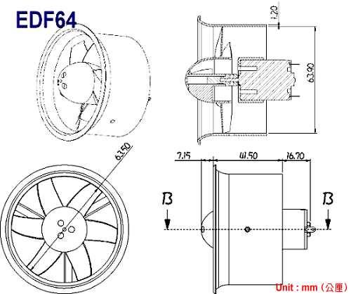 EDF64 Ducted Fan Unit (6-Blade/150 Motor)-2