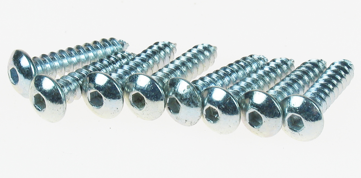 2 x 3/8 Button Head Sheet Metal Screws (8 pcs per package)-3