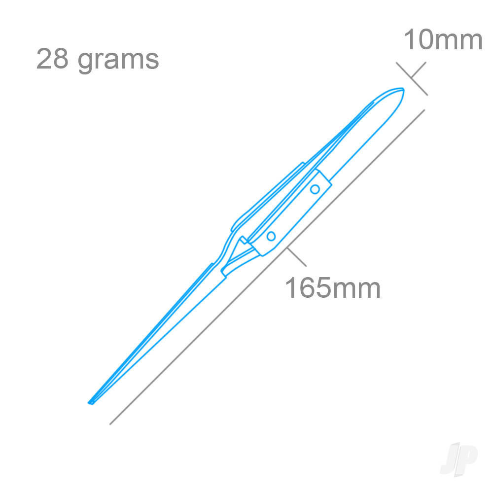 Reverse Action Tweezers Straight Tip/Fibre Grip (160mm) (PTW1127)-6