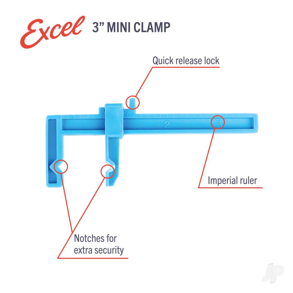 3in Adjustable Plastic Clamp (Carded)-2