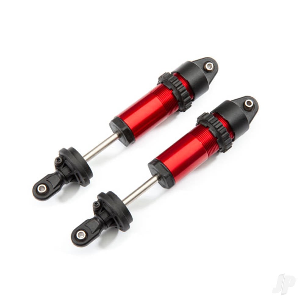 Shocks, GT-Maxx, aluminium (Red-anodised) (fully assembled with out springs) (2 pcs)