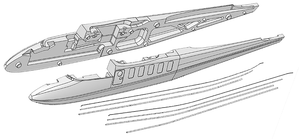 Fuselage Shells + Snakes Twin Star II 224170