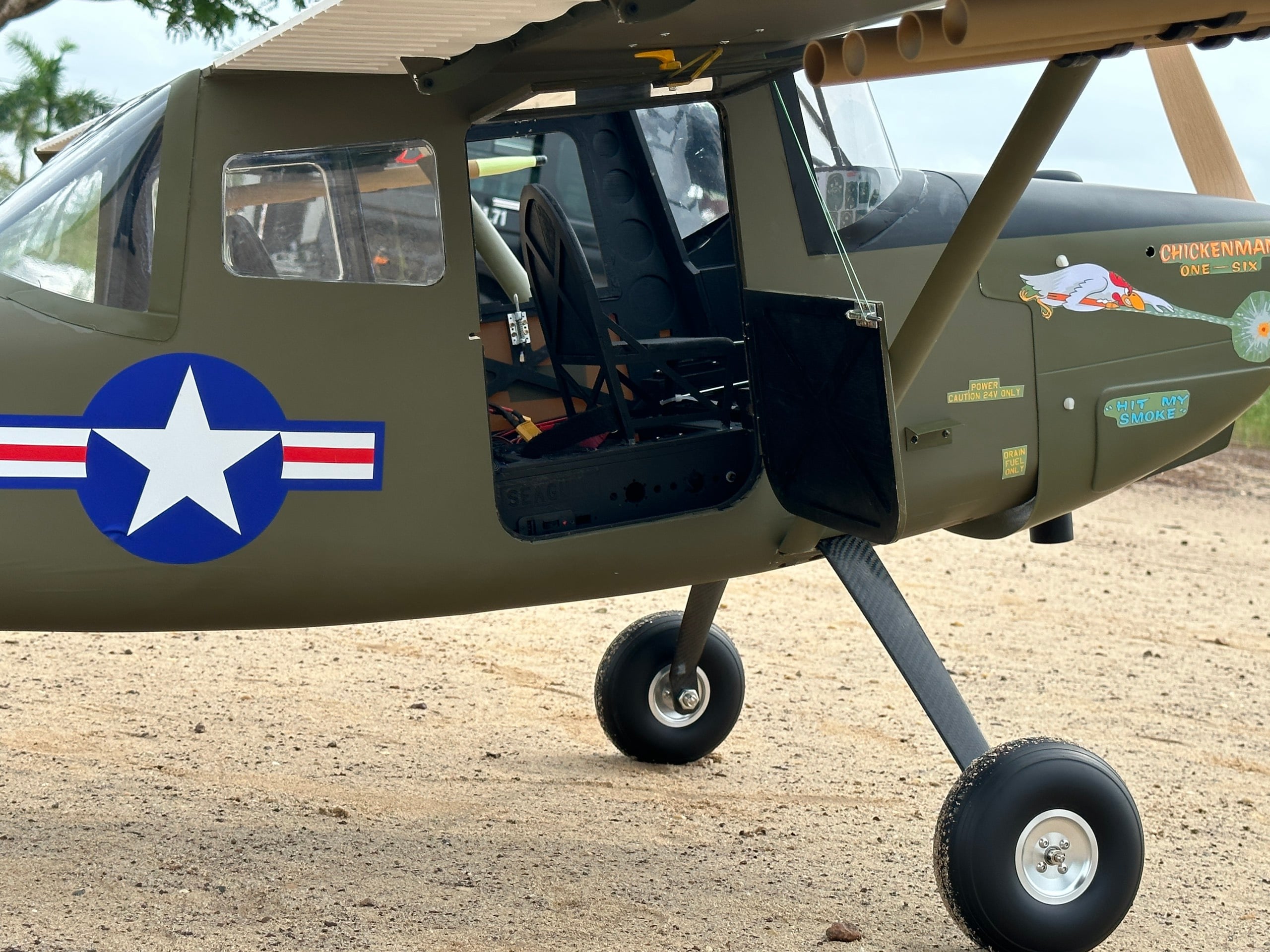 L-19A Bird Dog (Chickenman) (60-80cc) 3.09m (122.0in)-4