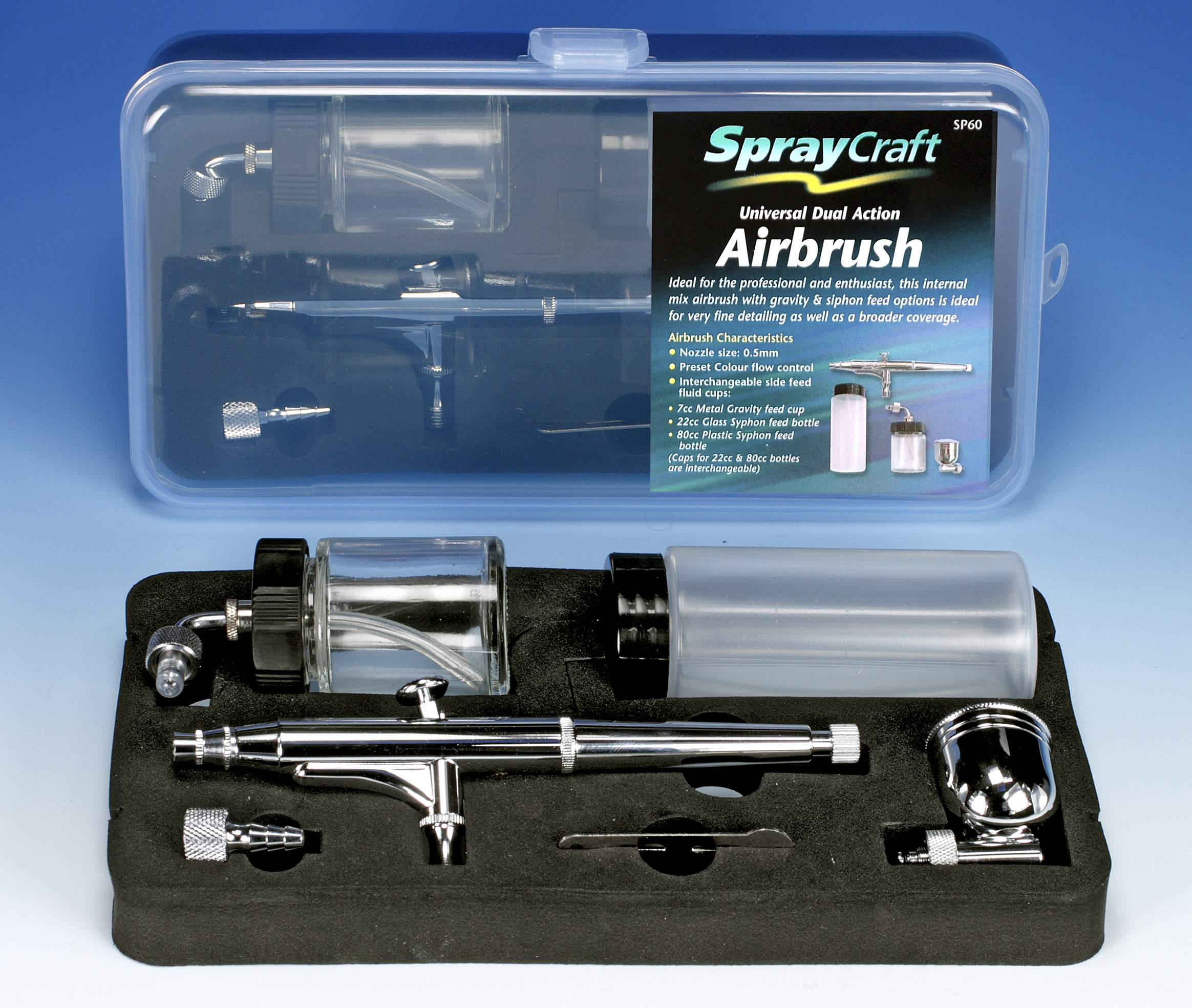 SP60 Universal Dual Action Airbrush Set-3