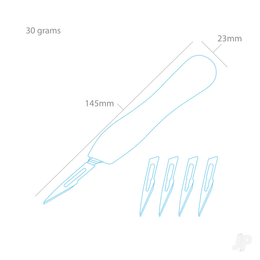 Plastic Scalpel Handle + No11 Blades (Pkn5002/11-7
