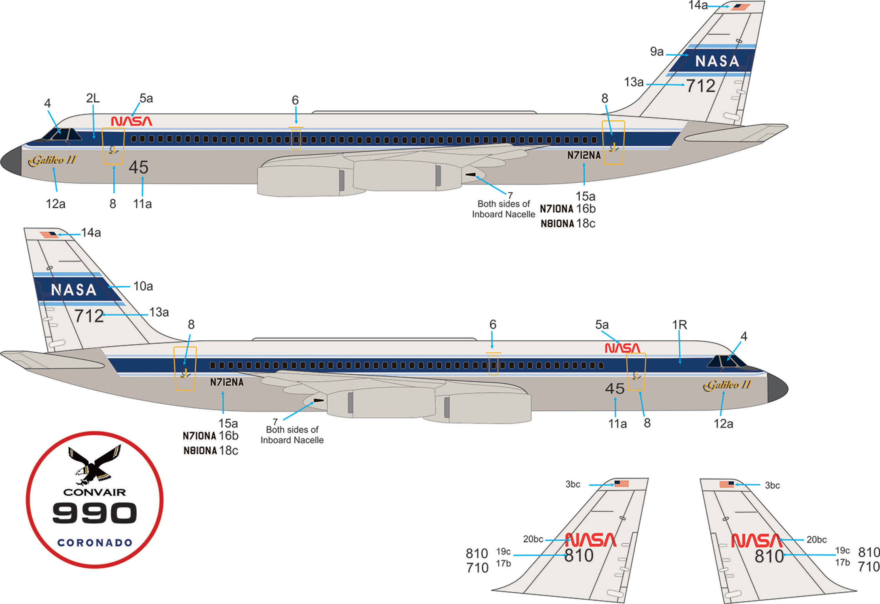 1:135 Convair 990 Jet Airliner-7