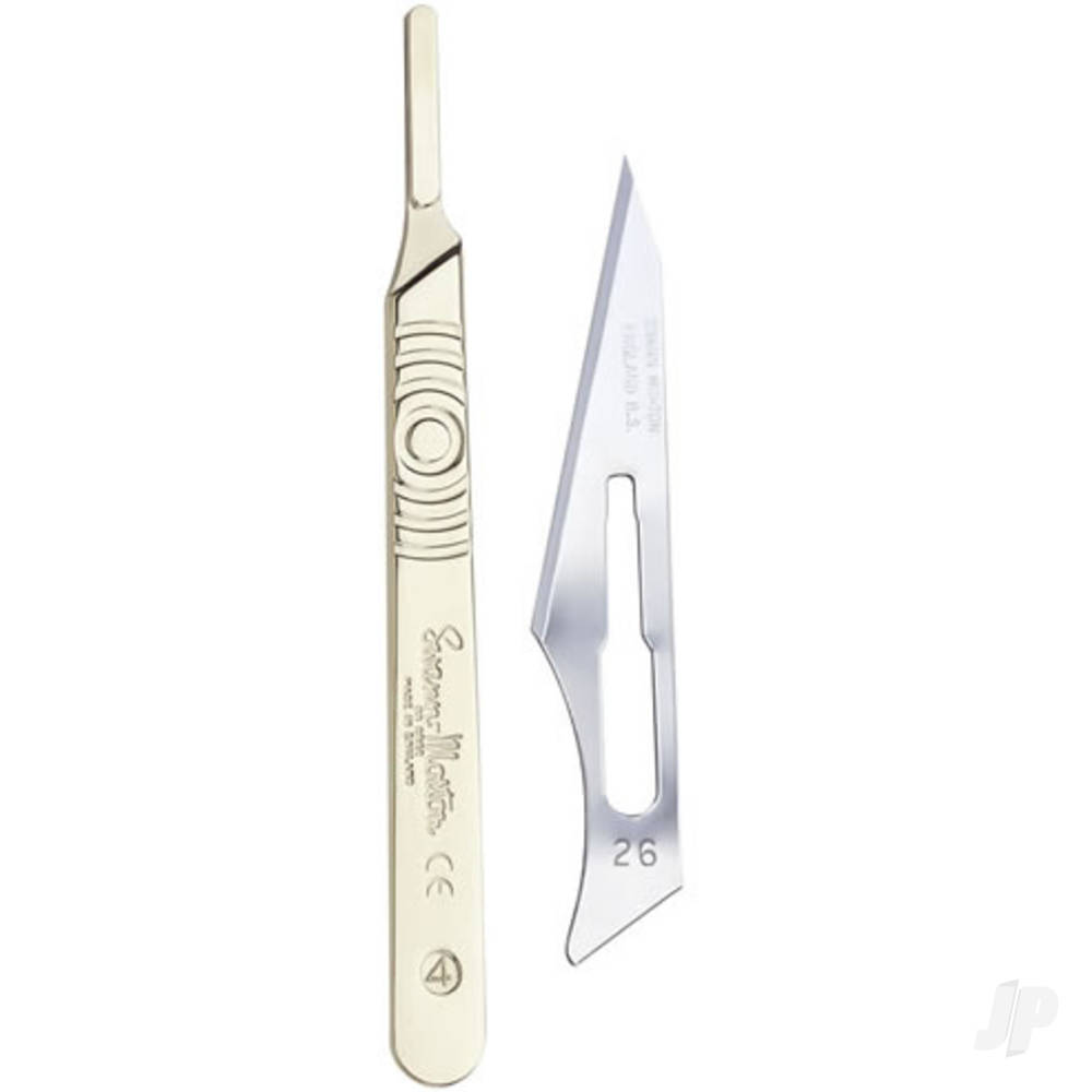 Surgical Knife Handle No 4 & 26-Blades Metal-2