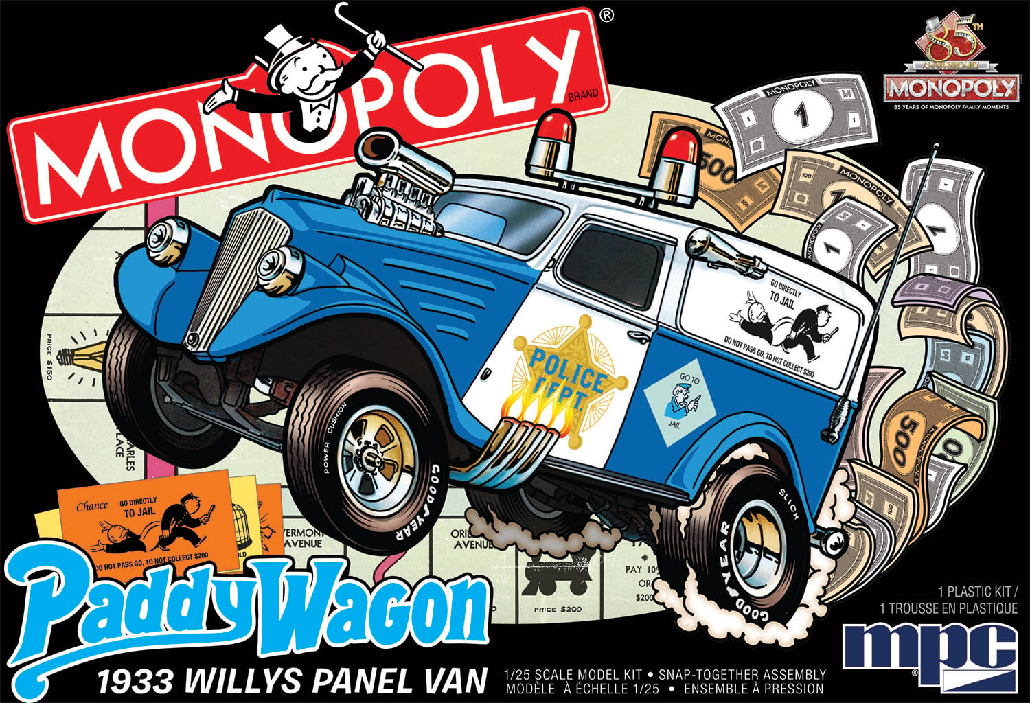 1933 Willys Panel Paddy Wagon (Monopoly) 2T