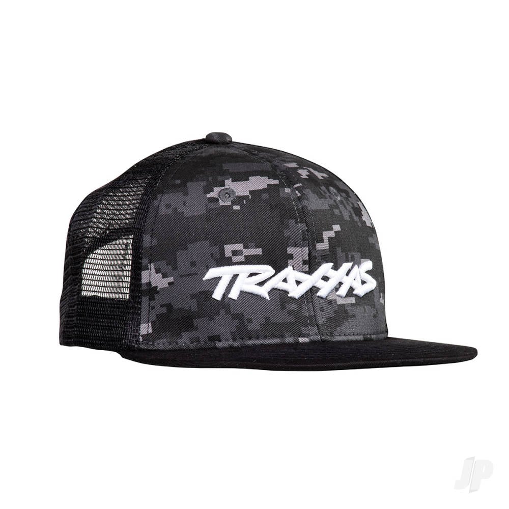 Traxxas Logo Hat Flat Bill Black Digital Camouflage OSFA-2