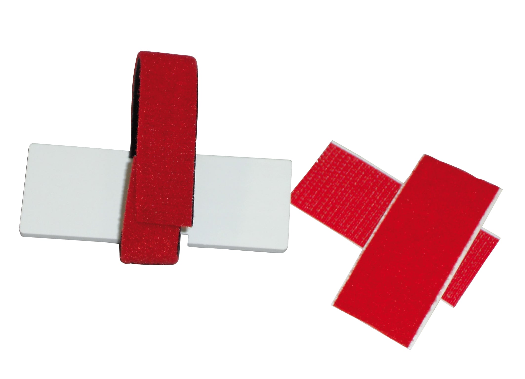 battery holder with hook-and-loop strap