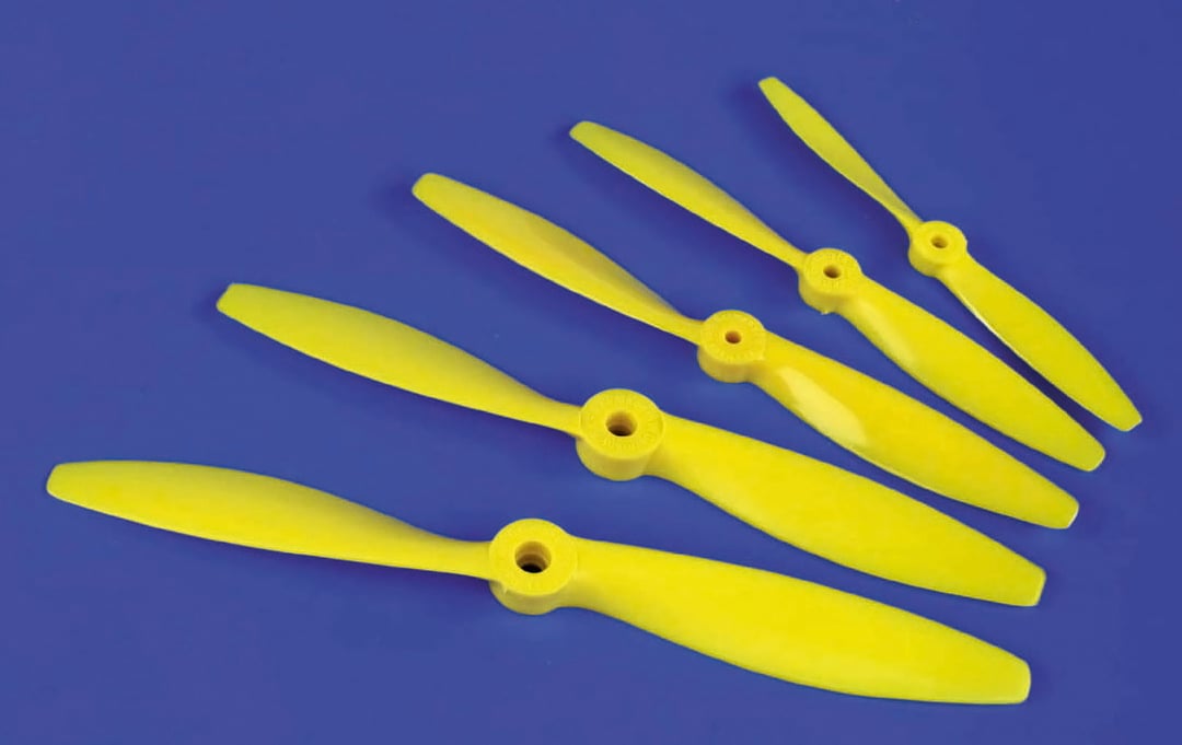 10x6 Nylon Propeller Yellow