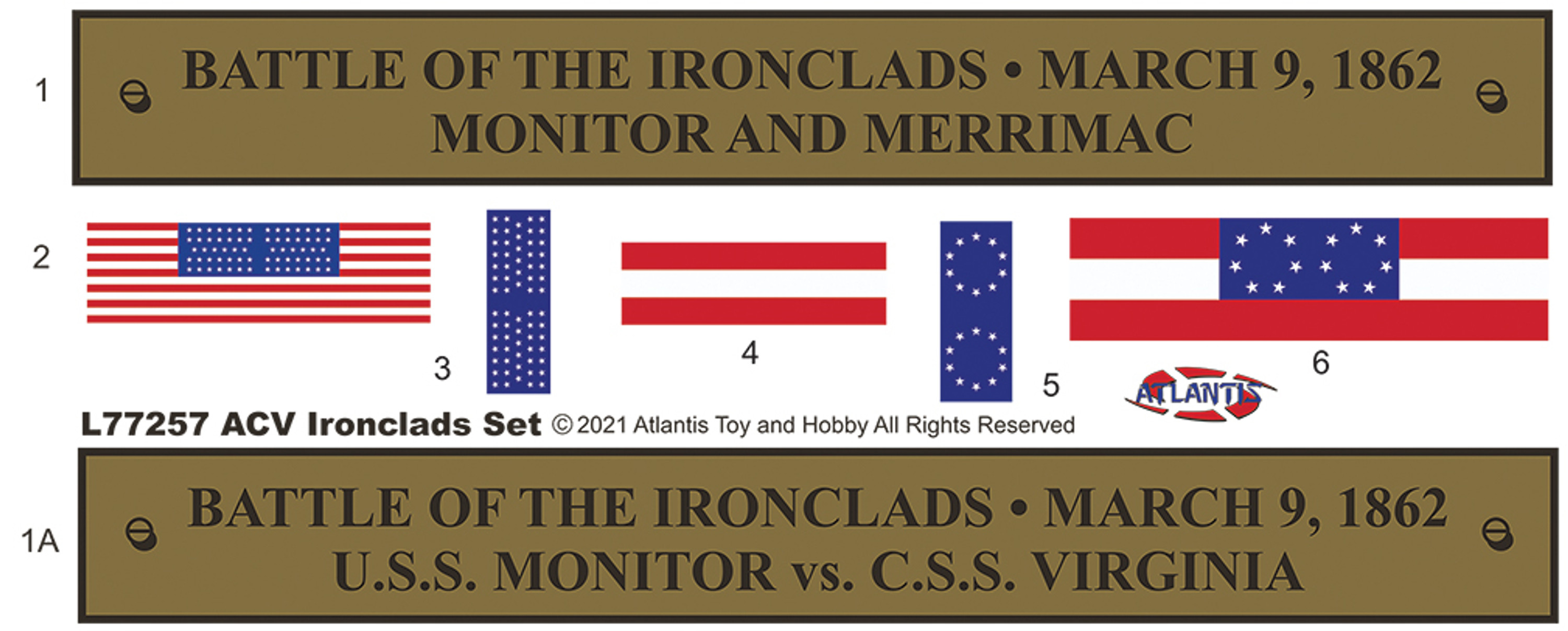 Monitor and Merrimack Civil War Set-4