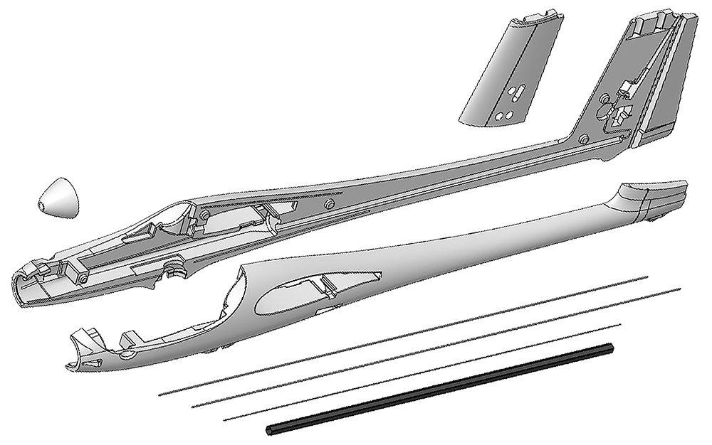 Fuselage Spars and Hexagonal Tube Solius 224249