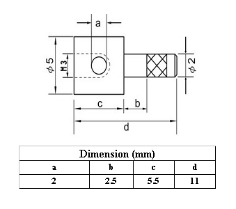 Micro Push Rod Connector (2.0mm) Gwphd002-2